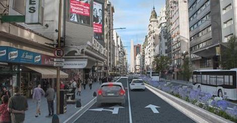 Avenida Corrientes peatonal