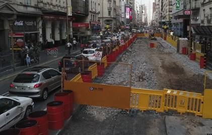 Avenida Corrientes peatonal