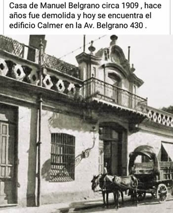casa de Manuel  Belgrano
