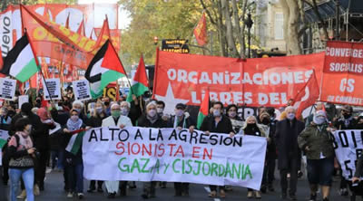 protesta por bombardeos israel