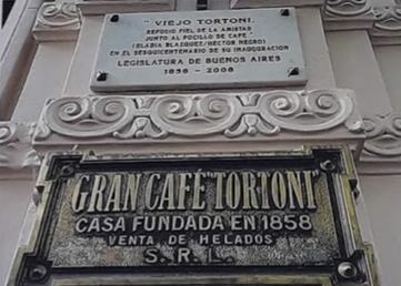 placa cafe Tortoni