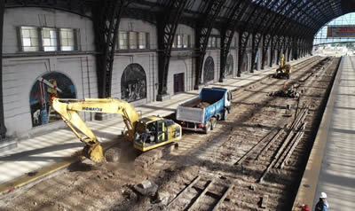 Cambio de vias en Ferrocarril Mitre