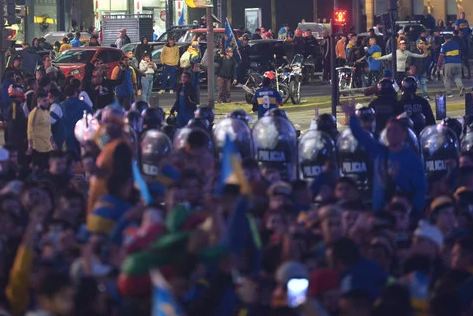 boca festejos y disturbios