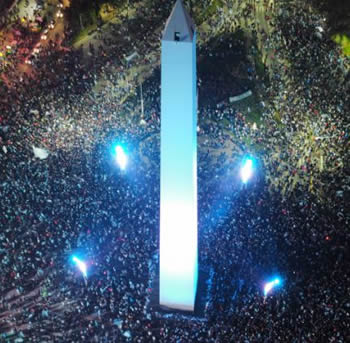 Festejos en el Obelisco 
