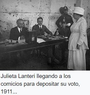 Julieta Lanteri votando en 1911