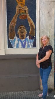 Mural de Messi en mosaiquismo