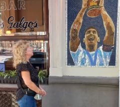 Mural de Messi en mosaiquismo