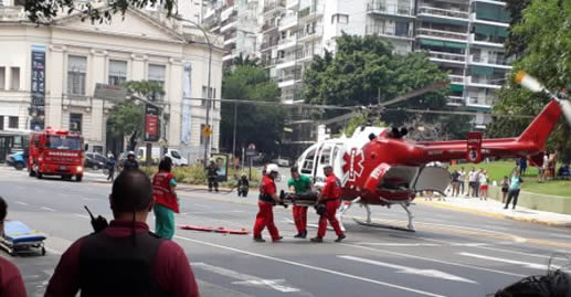 Helicoptero transporta herido en tiroteo