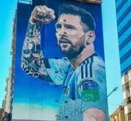 Mural de Messi en Av. 9 de julio