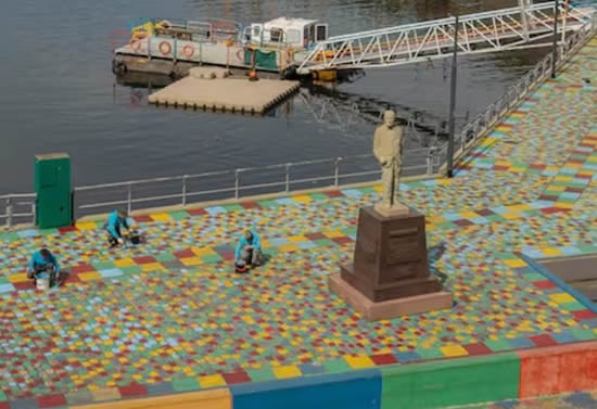 La Boca, adoquines multicolor