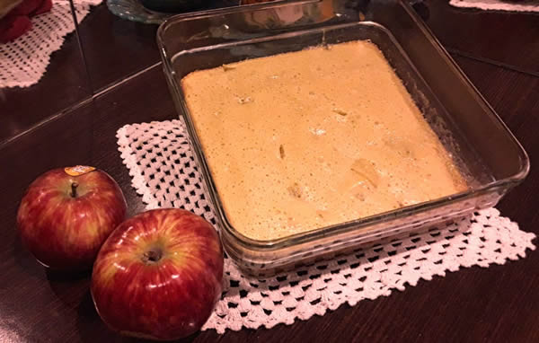budin de manzana